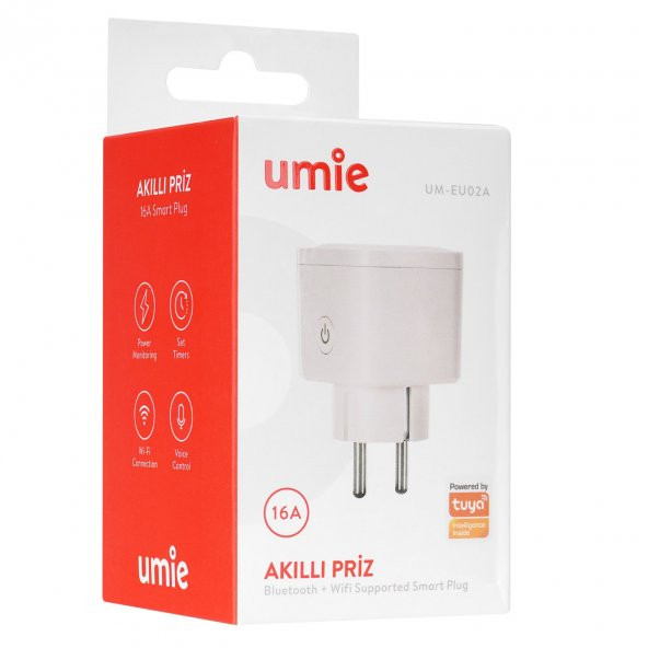 UMIE UM-EU02A 16 AMPER ENERJİ İZLEME BLUETOOTH+WIFI TUYA DESTEKLİ AKILLI PRİZ - 8