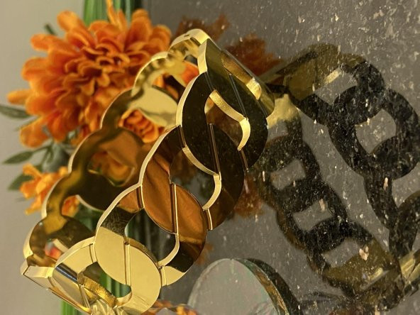 Aksesuar Çarşısı Çelik Halka Tasarımlı Kelepçe Bileklik - Resim 3