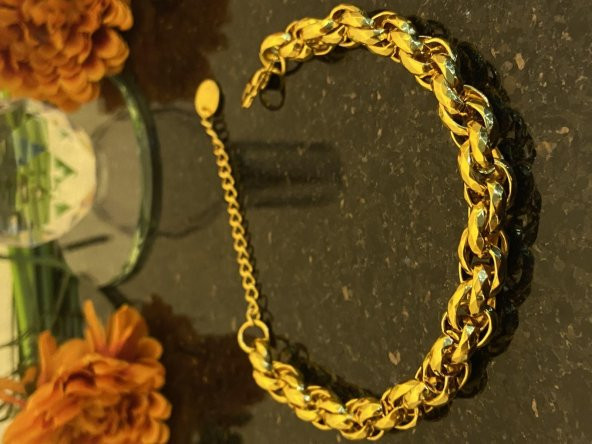 Aksesuar Çarşısı Çelik SamanYolu Bileklik Gold