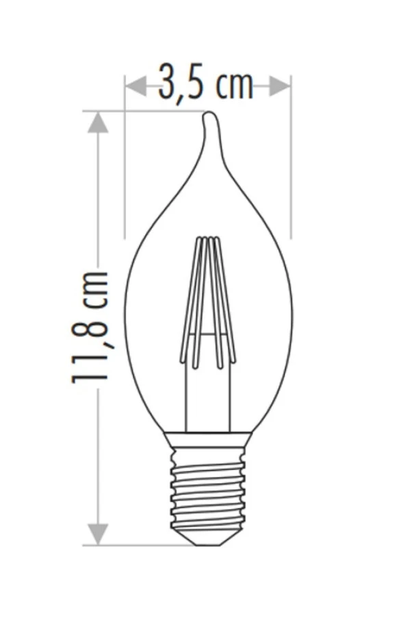 10 ADET CATA CT 4281 4W Rustik Led Ampul 2700K Amber - 5