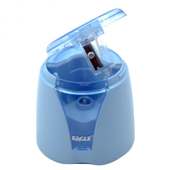 Eagle Pilli Taşınabilir Otomatik Kalemtıraş (TY35) Mavi + AA Pil - 4
