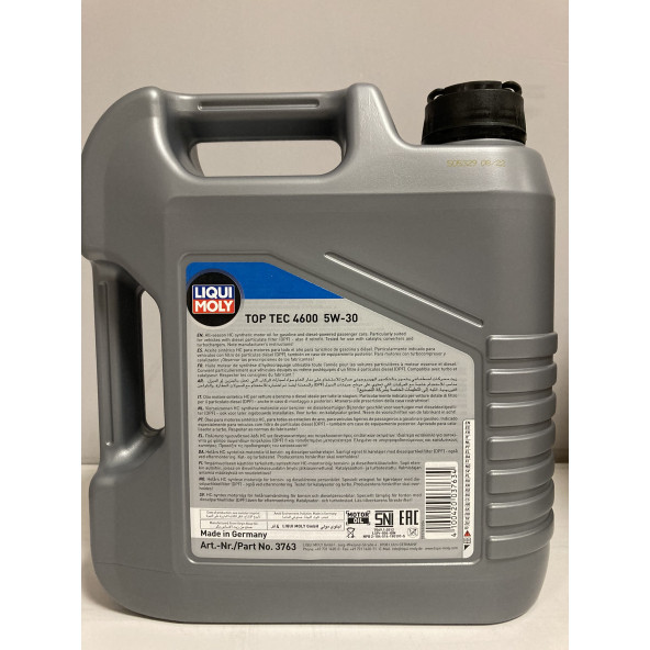 Liqui Moly Top Tec 4600 Dexos2 5W-30 4 lt Motor Yağı 2024 - 2