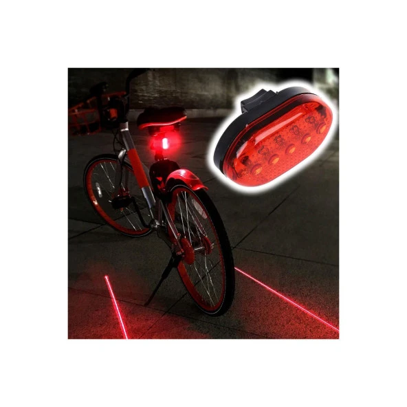 Nakres 7 Modlu Bisiklet Scooter Stop İkaz Işığı Kırmızı Bisiklet Stop Lambası Arka Uyarı Işığı