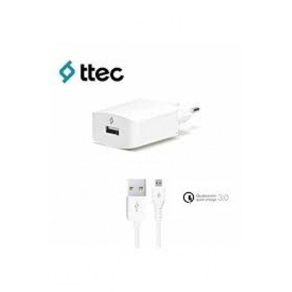 Ttec Speedcharger Qc 3.0 Seyahat Şarj Aleti  Micro Usb Kablo Beyaz 2scqc01m 2SCQC01M