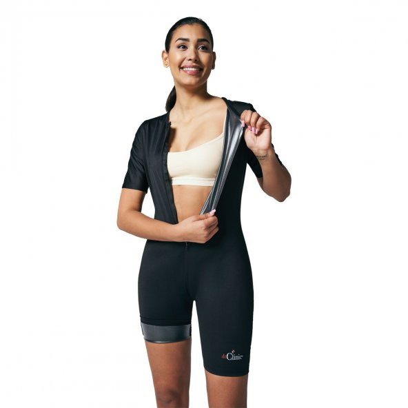 Fit Time Termal Tulum Kısa Kol Siyah - Resim 3