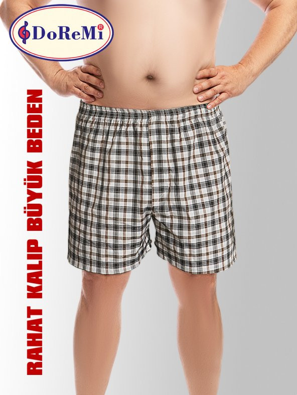 Büyük Beden – Rahat Kalıp Pamuklu Klasik Erkek Poplin Boxer - 5