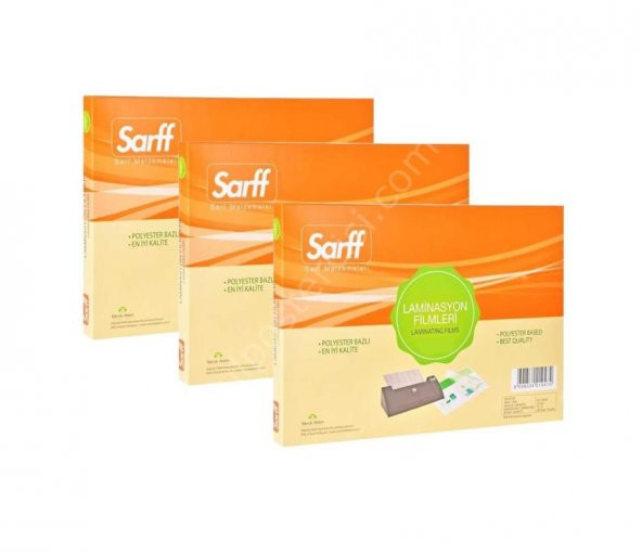 Sarff 250 Micron A3(426X303) Parlak Laminasyon Filmi Şeffaf 50 Adet