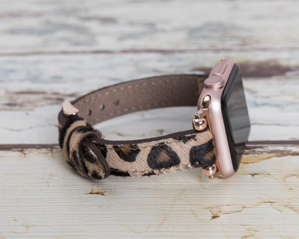 Bouletta Apple Watch Uyumlu Deri Kordon 38-40-41mm Ferro LEO1N - 4