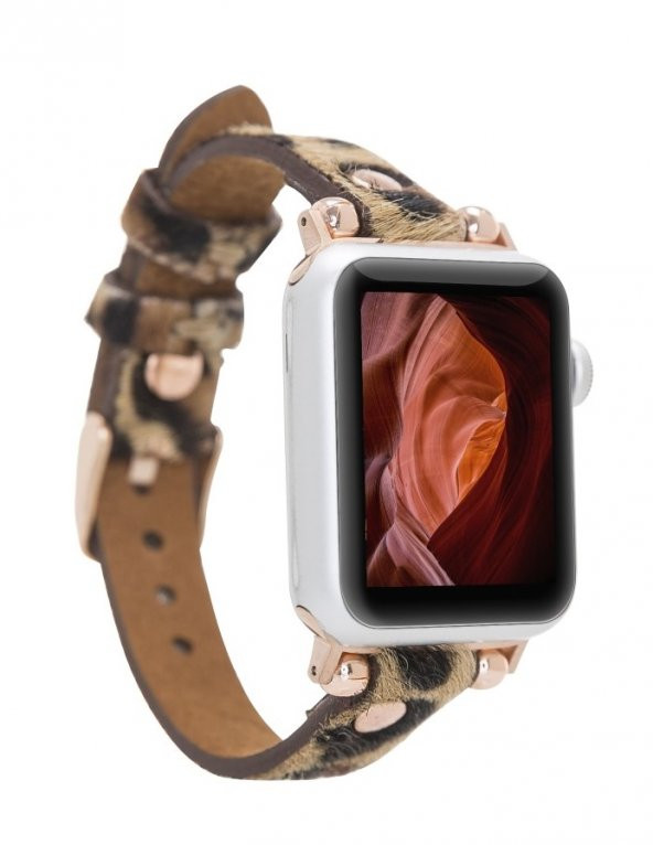 Bouletta Apple Watch Uyumlu Deri Kordon 38-40-41mm Ferro LEO1N - 6