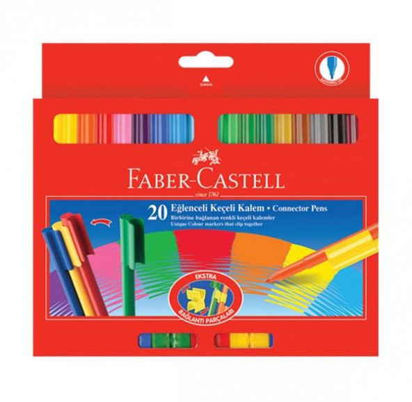 Faber Castell Keçeli Boya Kalemi Eğlenceli 20 Renk