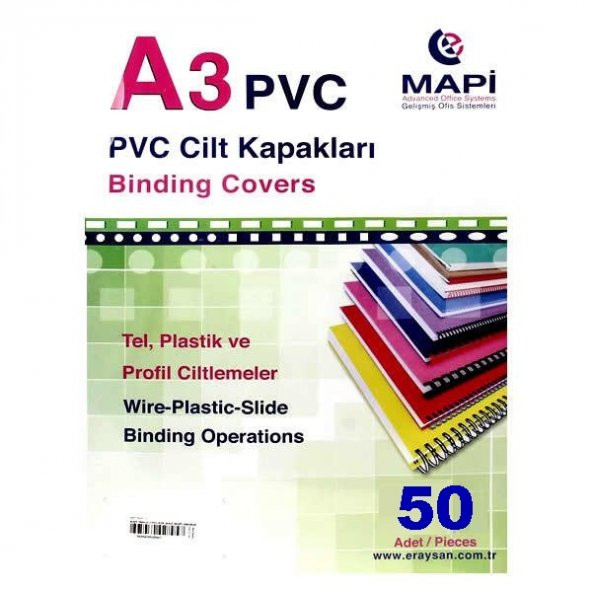 Mapi 450 Mikron PP A3 kapak lacivert 50 Adet - 2