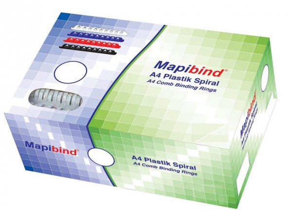 Mapibind 45mm Plastik Spiral kırmızı 50 Adet