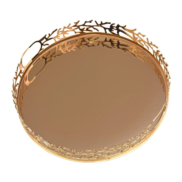Canba M Gold Yuvarlak Tepsi 34 cm - 2