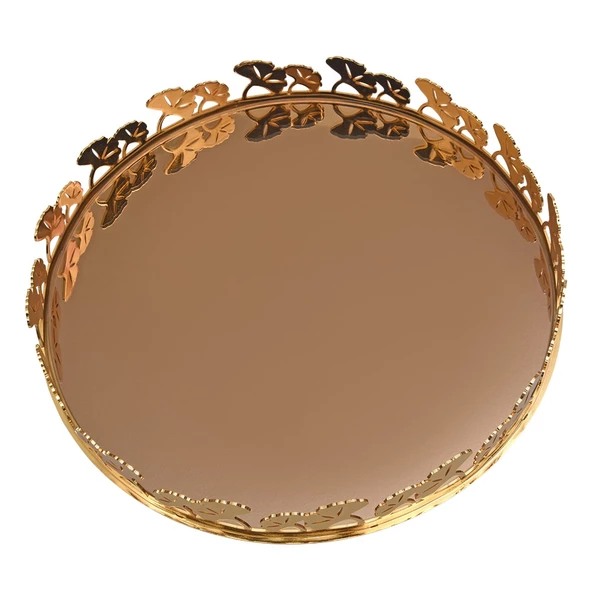 Canba Gold Ginkolu Yuvarlak Tepsi 38 Cm - 2