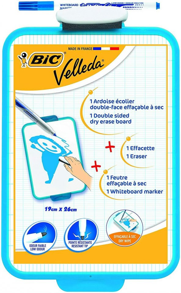 Bic Mini Beyaz Yazı Tahtası 1218 + Kalem 1721 + Silgi