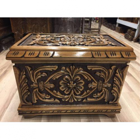 Çeyiz Sandığı Ceviz Ağır El Oyması +Hediyeli+Hızlı Kargo (507409518)