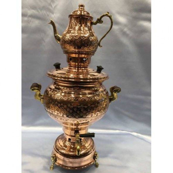 AĞIR EL İŞLEMESİ ELEKTRİKLİ BAKIR SEMAVER-HIZLI KARGO