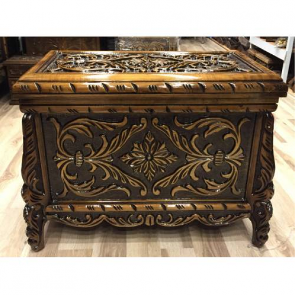 Çeyiz Sandığı Ceviz Ağır El Oyması +Hediyeli+Hızlı Kargo (496363091)