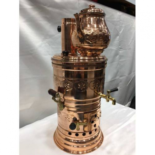 BAKIR EL İŞLEMESİ SEMAVER+BARDAK HEDİYELİ+HIZLI KARGO