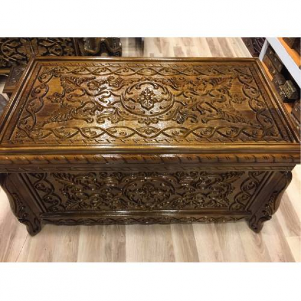 Çeyiz Sandığı Ceviz Ağır El Oyması -Hızlı Kargo (494174664)