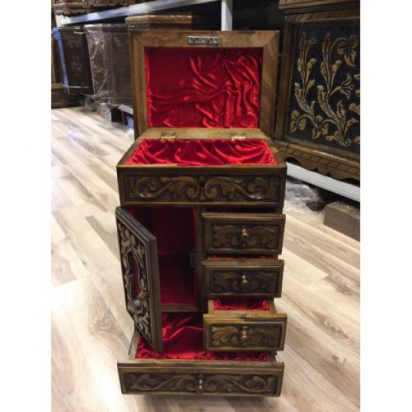 Çeyiz Sandığı Ceviz Ağır El Oyması +Hediyeli+Hızlı Kargo (493008795)