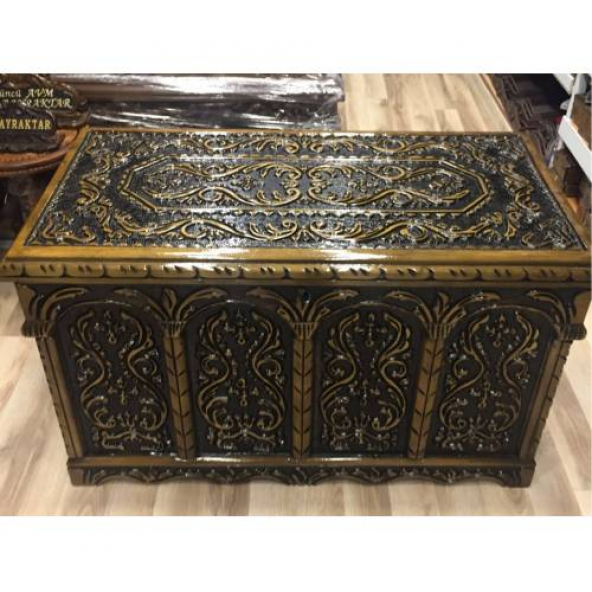 Çeyiz Sandığı Ceviz Ağır El Oyması +Hediyeli+Hızlı Kargo (491753354)