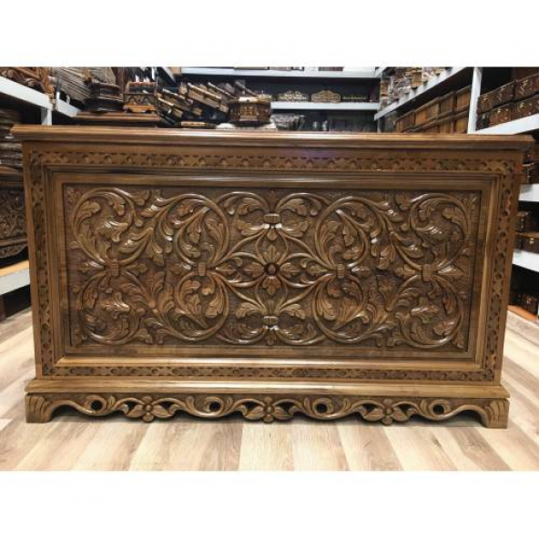 Ceviz El Oyması Hasırlı Model Sandık-Hızlı Kargo