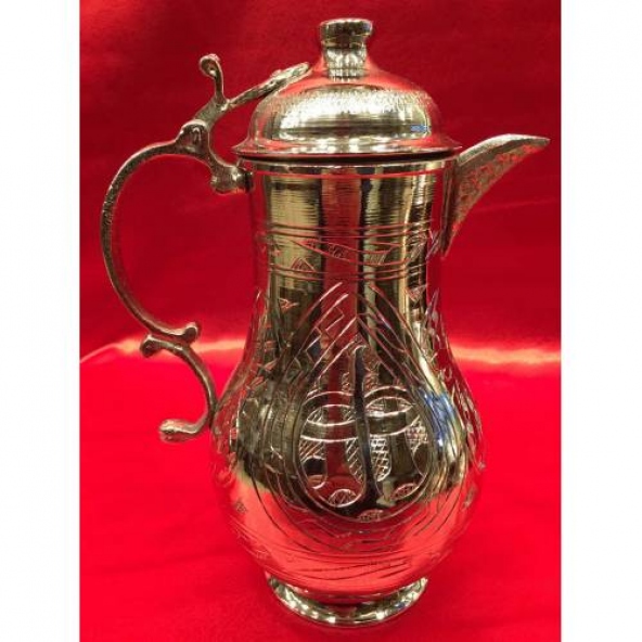 BAKIR EL YAPIMI İŞLEMELİ SÜRAHİ-BAKIR BARDAK HEDİYELİ-HIZLI KARGO