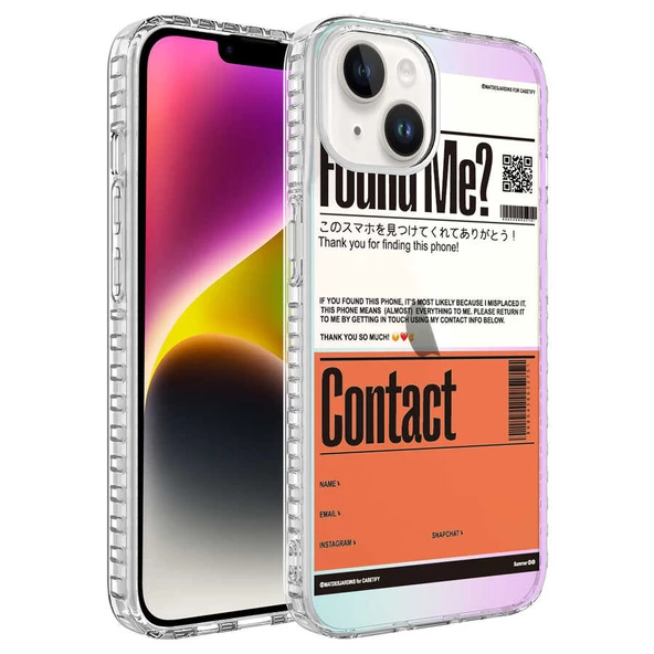 Apple iPhone 13 Kılıf Airbag Kenarlı Renkli Desenli Silikon Zore Elegans Kapak - 6