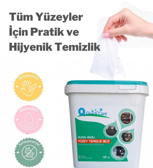 Islak Kova Mendil 400 Adet Eko - Alkol BAzlı, Limon Kokulu - 2