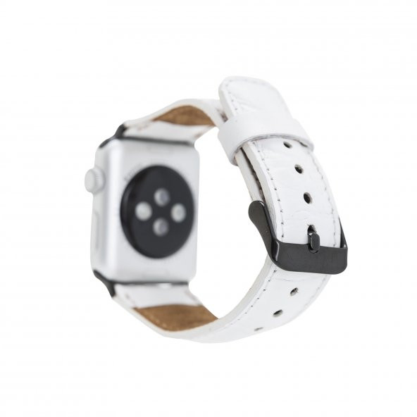 Bouletta Apple Watch Uyumlu Deri Kordon 42-44-45mm F3 Beyaz - 2