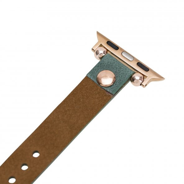 Bouletta Apple Watch Uyumlu Deri Kordon 42-44-45mm Ferro RT CZ12 - 5