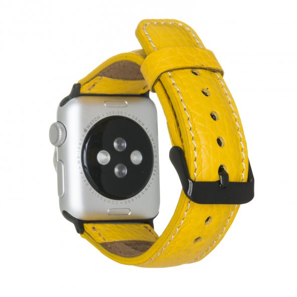 Bouletta Apple Watch Uyumlu Deri Kordon 38-40-41mm FL12 Sarı