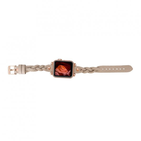 Bouletta Apple Watch Uyumlu Deri Kordon Wanda 38-40-41mm RT ERC3 - 6