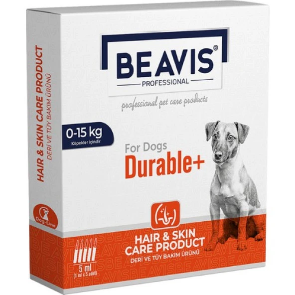 Beavis Durable+Dog Ense Damlası 0-15 Kg 5x1ml Skt: 08/2024