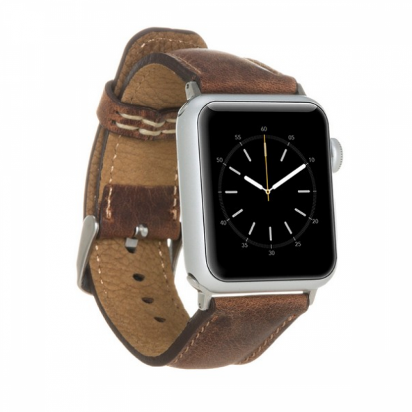 Bouletta Apple Watch Uyumlu Deri Kordon 38-40-41mm G2 Kahverengi