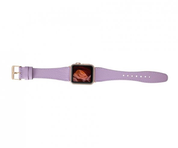 Bouletta Apple Watch Uyumlu Deri Kordon 38-40-41mm Roma CP22 Lila - 3