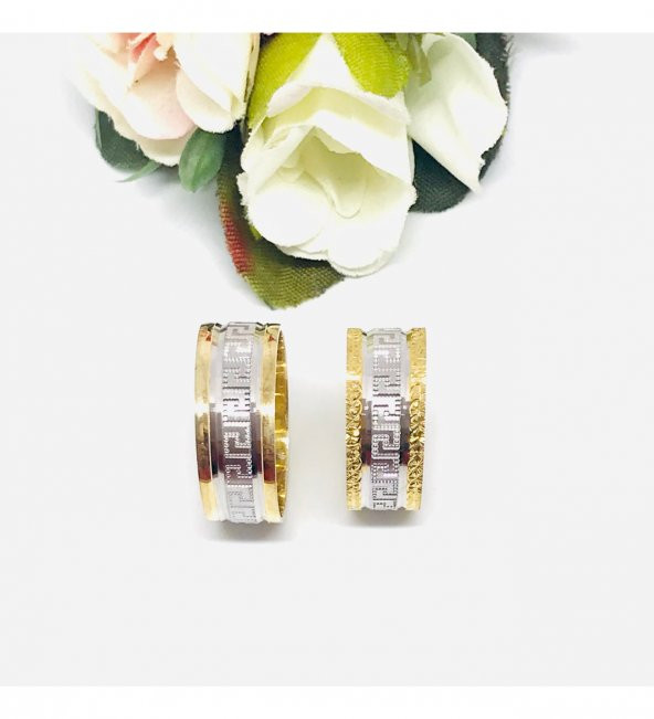 925 Ayar Altın Kaplama Çift Alyans