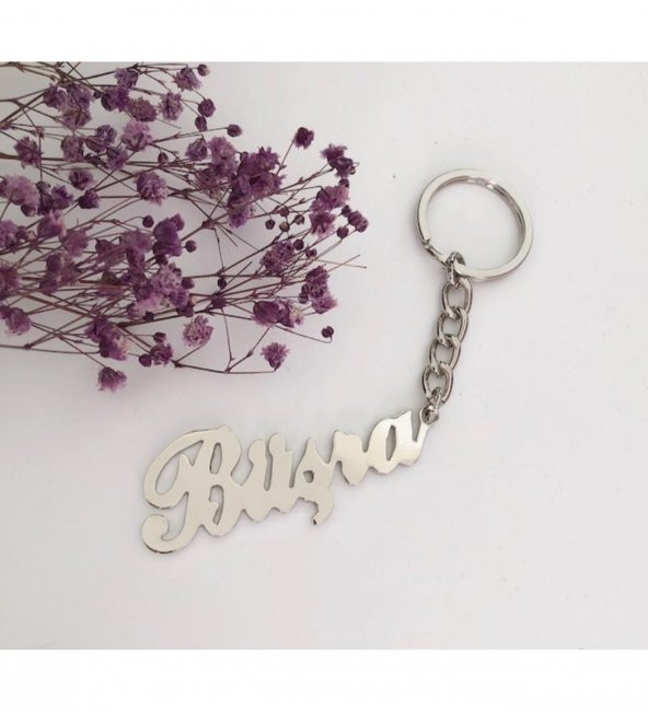 Kişiye Özel İsimli Gümüş Anahtarlık