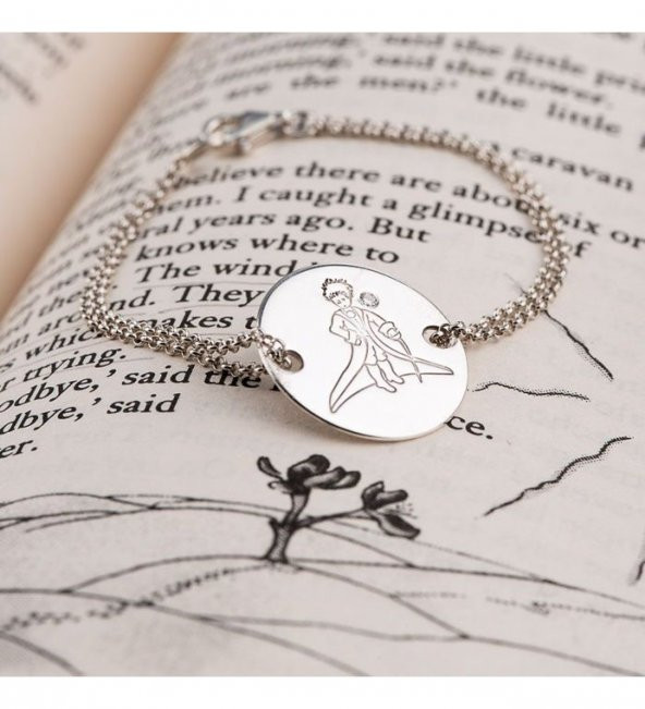 Küçük Prens Gümüş Kadın Bileklik Özel Gün Hediyesi