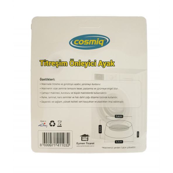 Cosmiq Çamaşır Makinesi Titreşim Önleyici Ayak 4'lü Set - 2