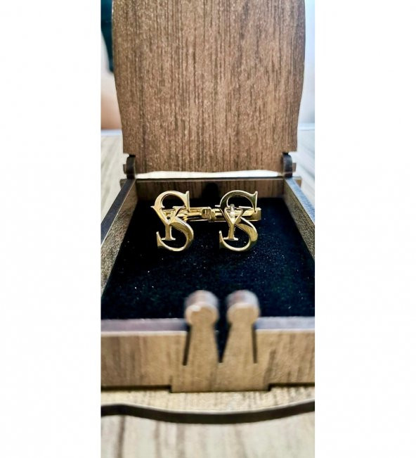 Kişiye Özel Tasarım Gümüş Kol Düğmesi - Resim 2