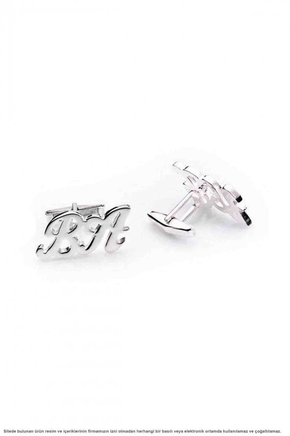 Gümüş Harfli Kol Düğmesi