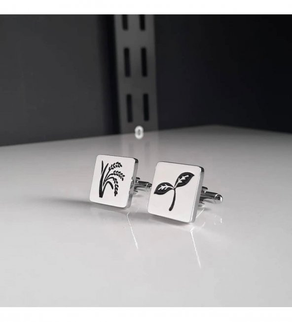 Emoji Model 925 Ayar Gümüş Erkek Hediyelik Kol Düğmesi