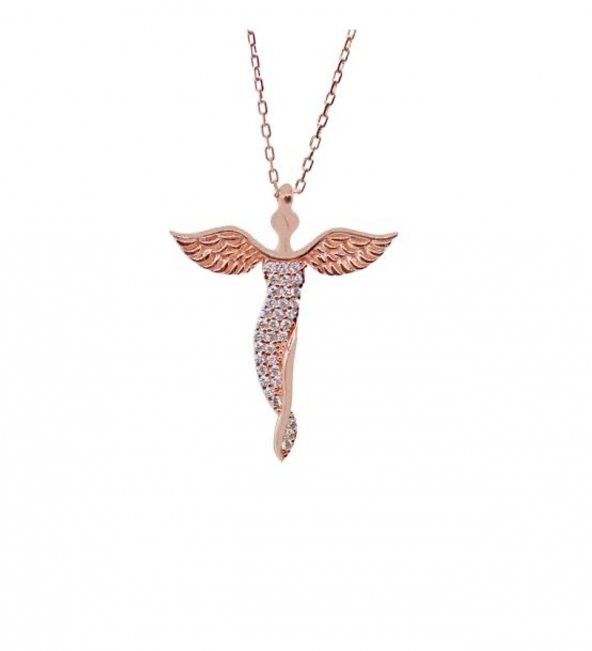 Zirkon Taşlı Melek Kolye