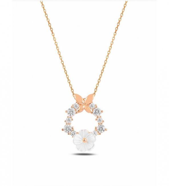 Manolya Çiçeği Gümüş Kolye ürün görseli 1