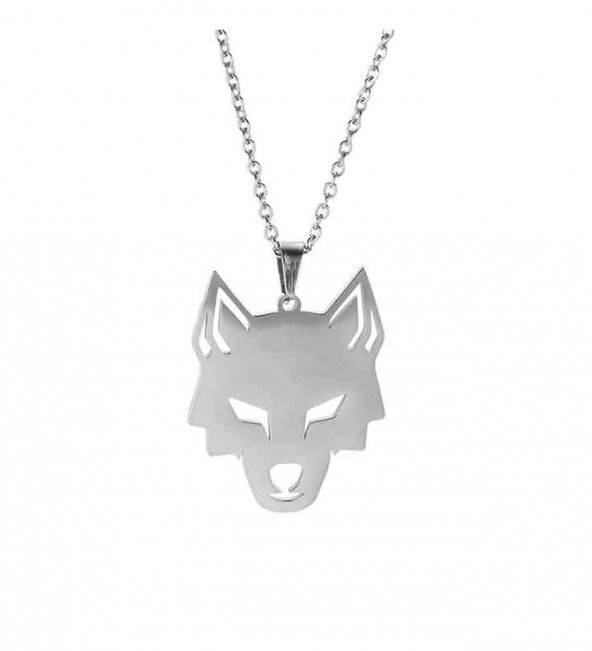 Kurt Başı Figürlü 925 Ayar Gümüş Özel Tasarım Erkek Kolye