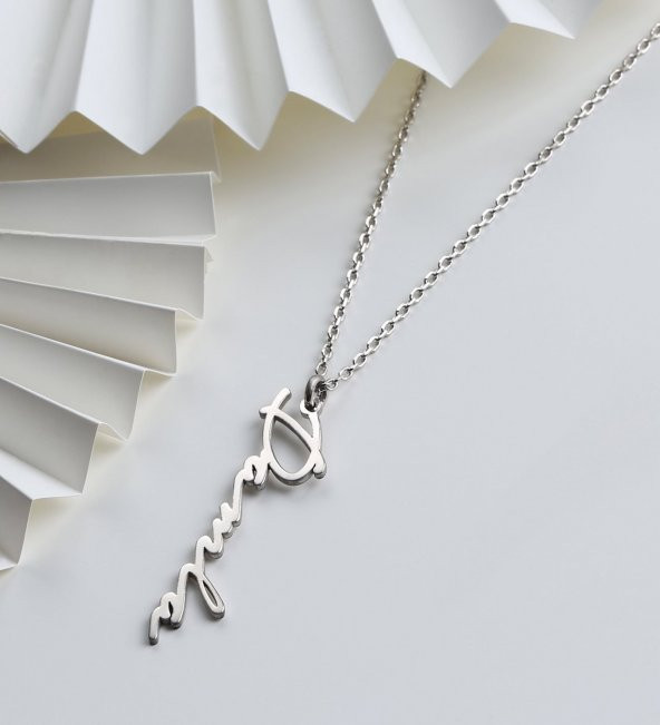 Kişiye Özel İsimli Gümüş Kolye ürün görseli 1