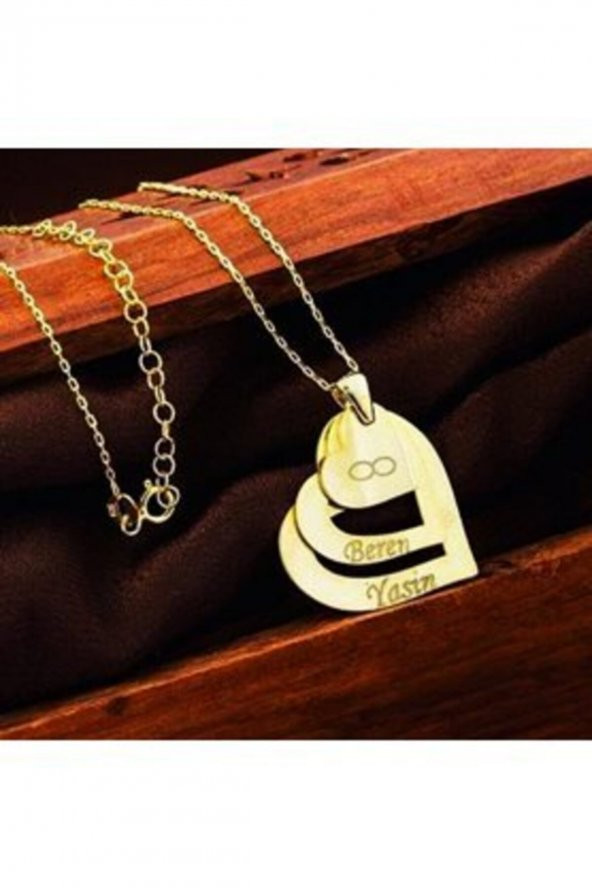 Kalpli Halka Isimli Hediyelik Gümüş Kolye ürün görseli 1