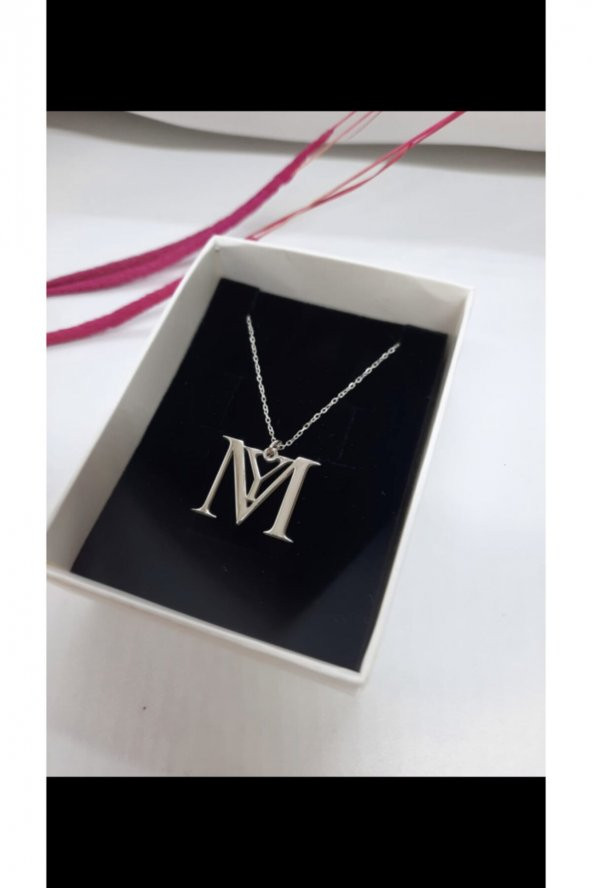 Kadın Gümüş Harf Kolye ürün görseli 1